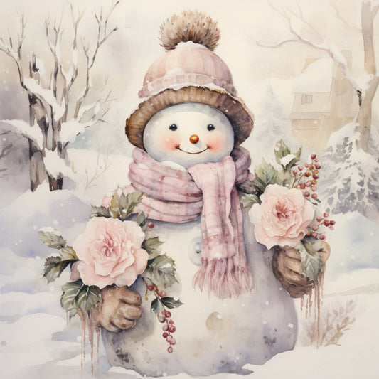 Classic Snowman Fabric Panel 26