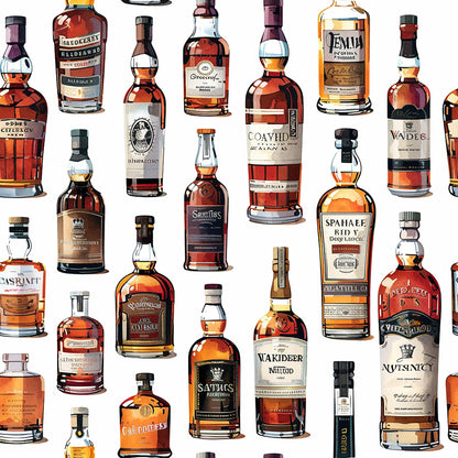 Scottish Whiskey Pattern 4 Quilting Cotton Fabric