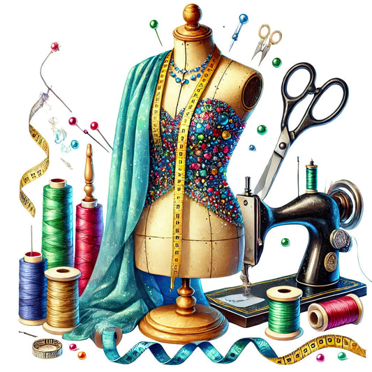 Sewing Scenes Fabric Panel 18