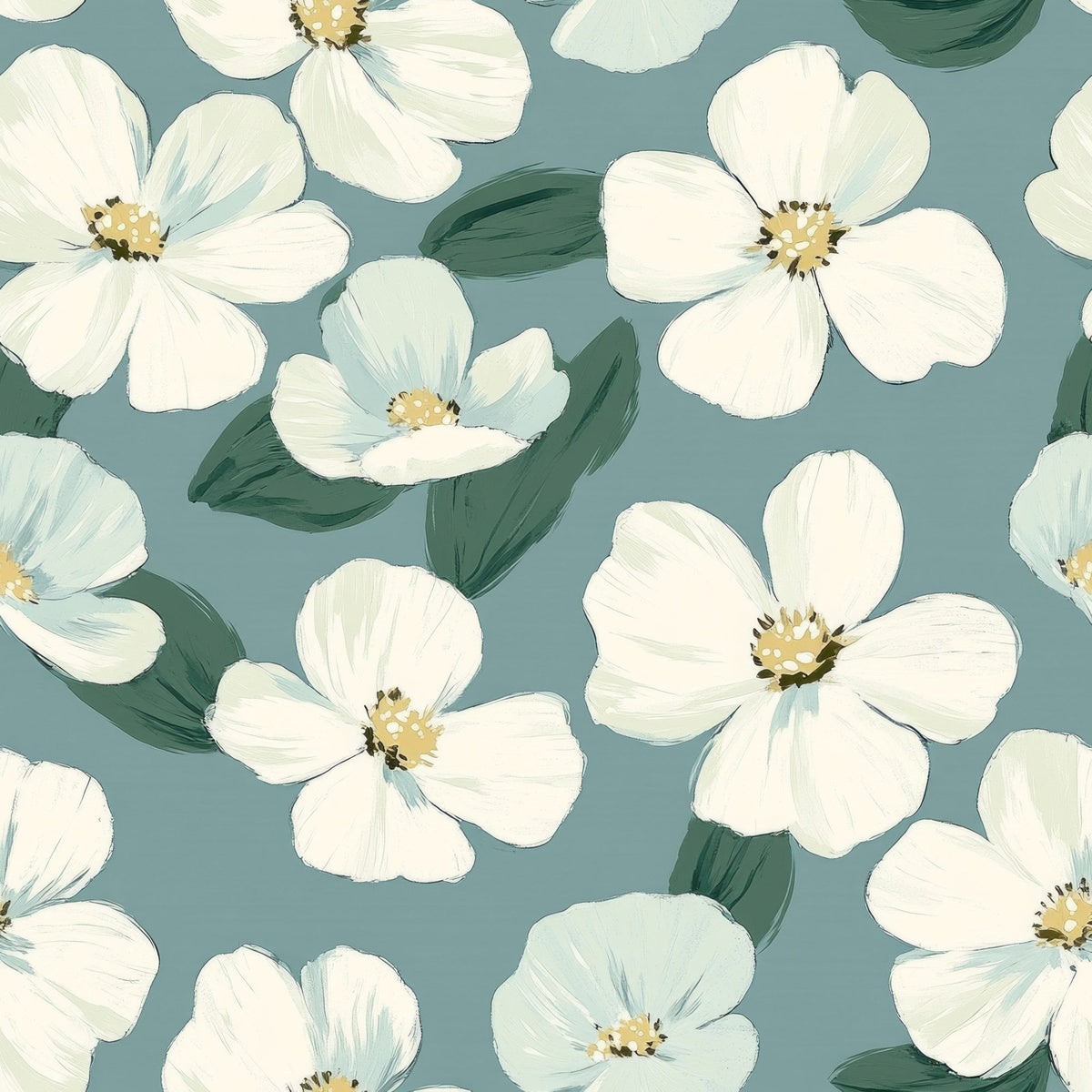 Painted Blossoms Pattern 3 Minky Fabric