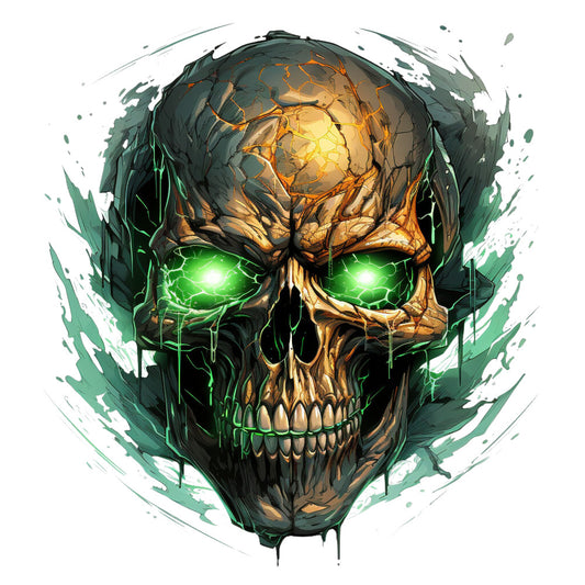 Horror Skulls Fabric Panel 16