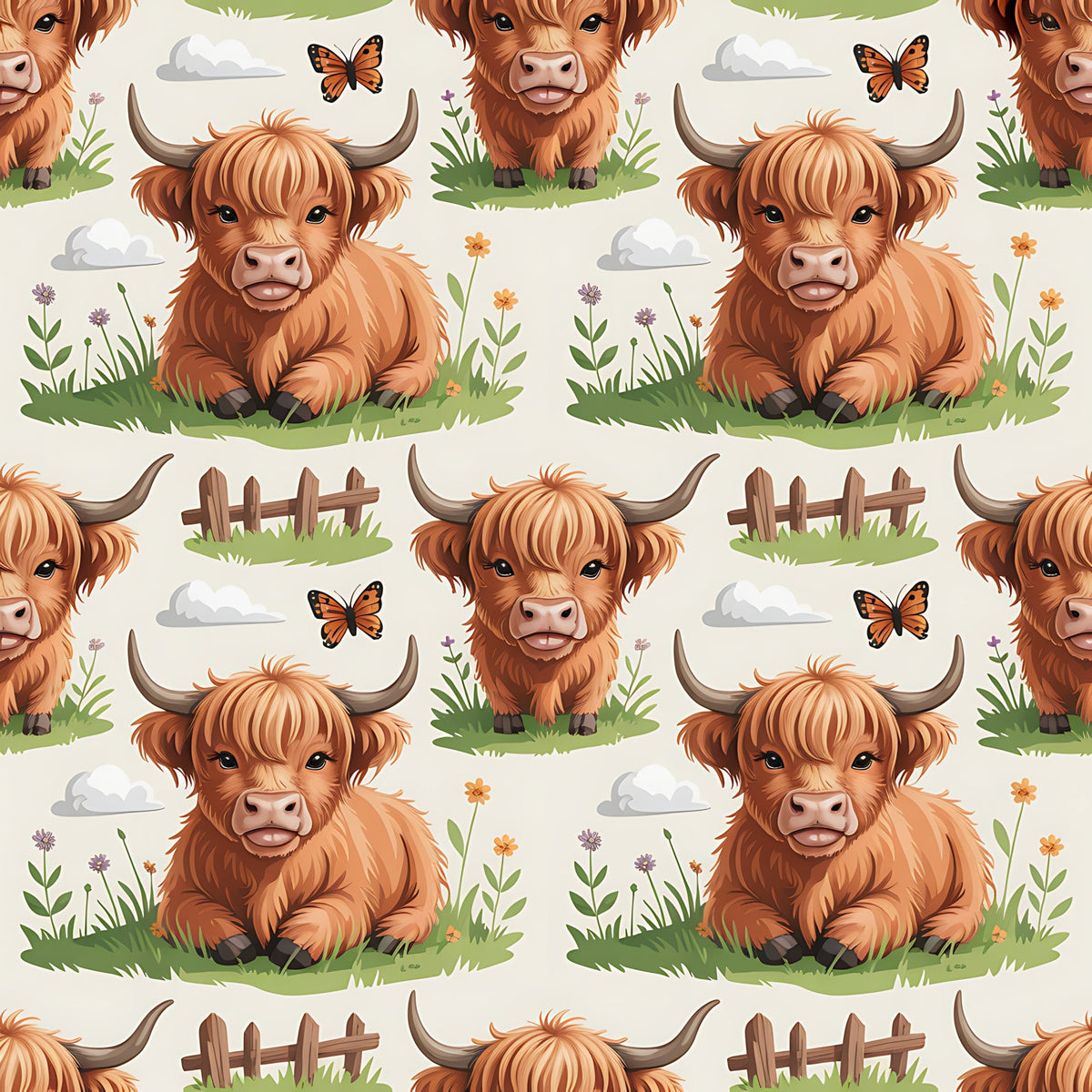 Shaggy Pasture Pals Pattern 17 Minky Fabric