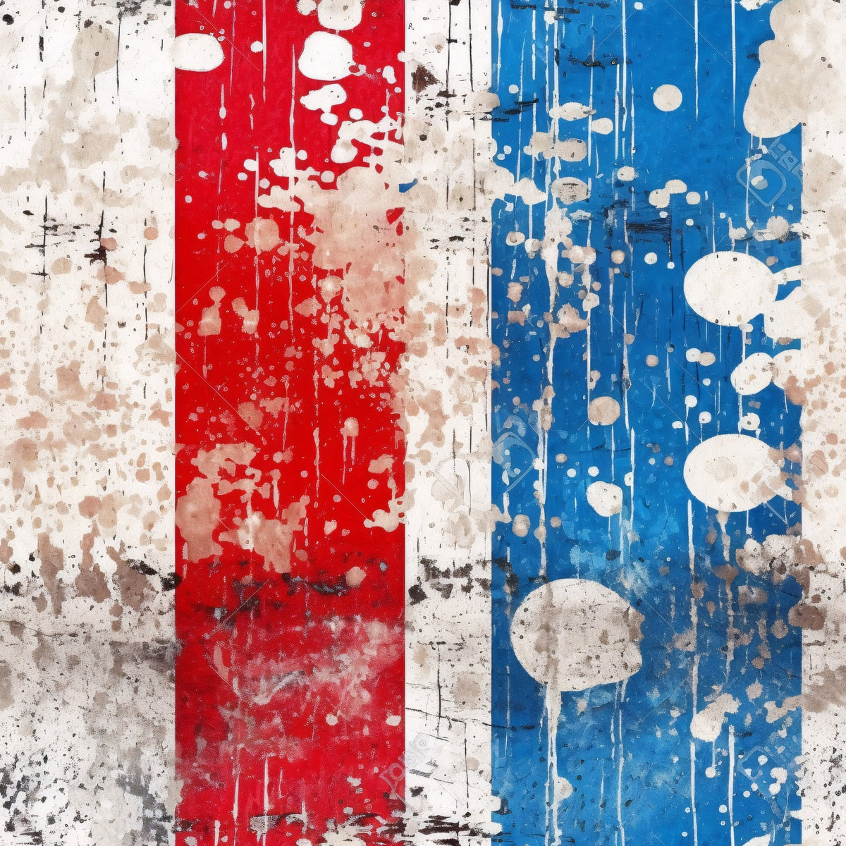 Faded Americana Pattern 6 Minky Fabric