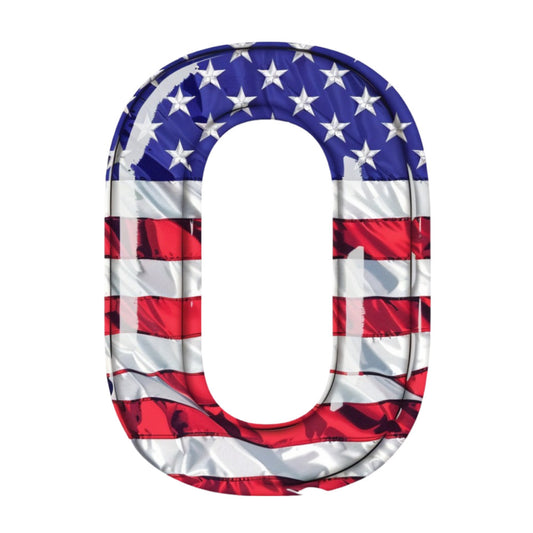 Grunge American Flag Alphabet Fabric Panel 22