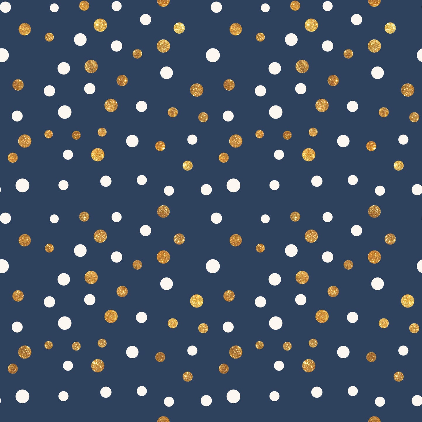 Navy and Gold Celebration Pattern 1 Quilting Cotton Fabric