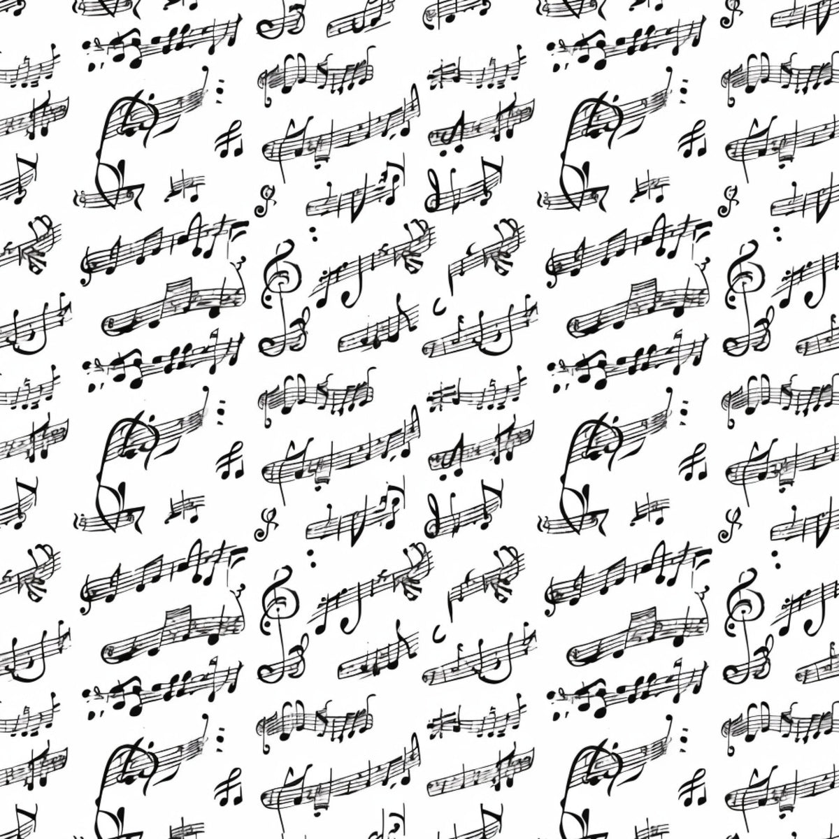 Inked Melodies Pattern 7 Minky Fabric