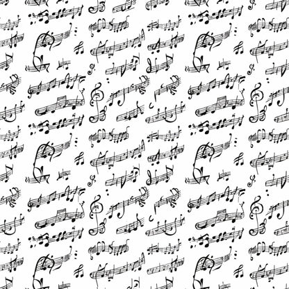 Inked Melodies Pattern 7 Minky Fabric