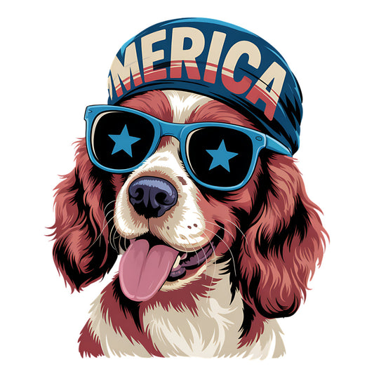 4th of July Dog Fabric Panel 21