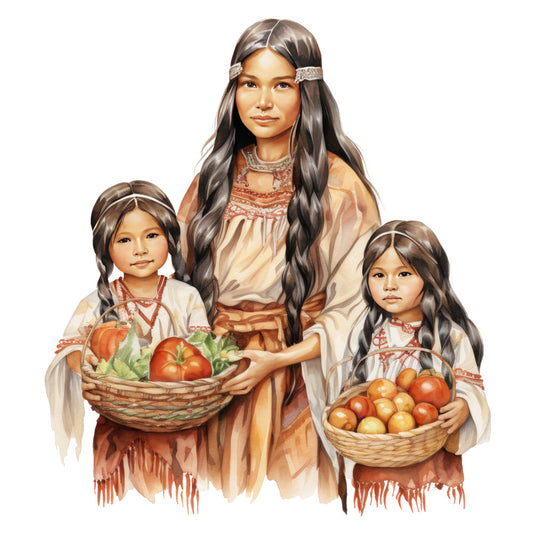 Life Of Native American Fabric Panel 9