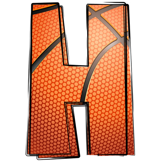 Basketball Doodles Alphabet Fabric Panel 17