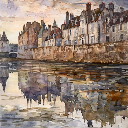 Normandy Travel Art Fabric Panel 19