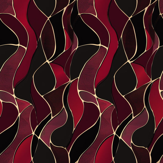 Burgundy Abstract Pattern 12 Quilting Cotton Fabric