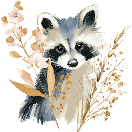 Woodland Animals Cottagecore Fabric Panel 21