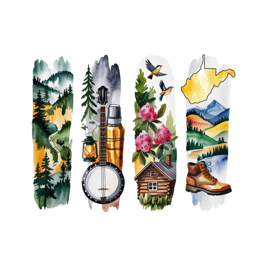 Brushstroke State Fabric Panel 41