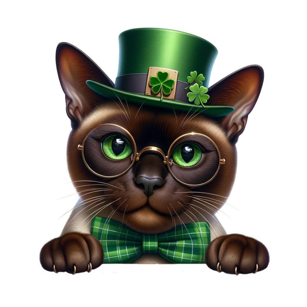 St Patricks Day Cat Fabric Panel 25