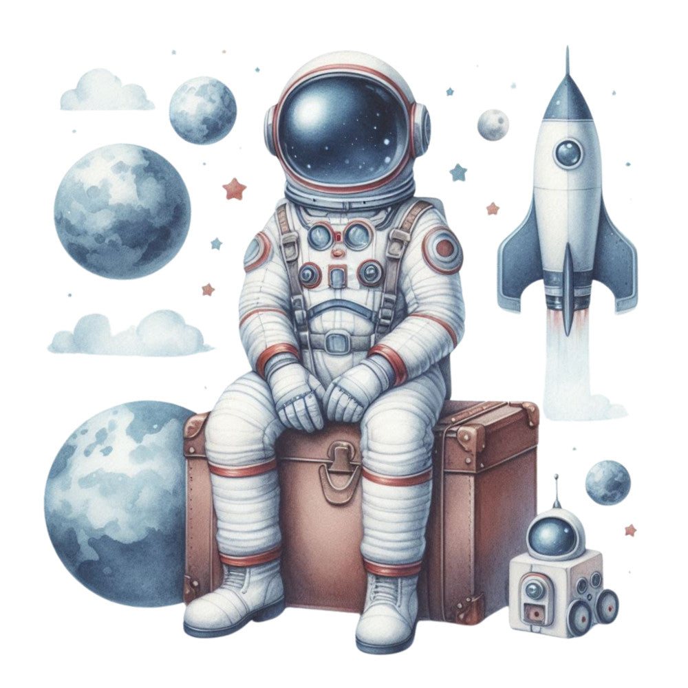 Cute Little Astronaut Fabric Panel 32