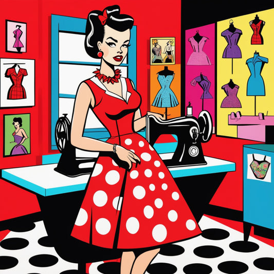 Pop Art Sewing Fabric Panel 58
