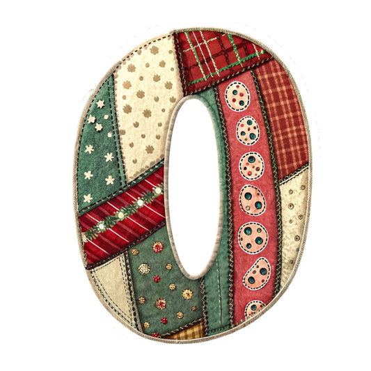 Christmas Patchwork Alphabet Fabric Panel 11