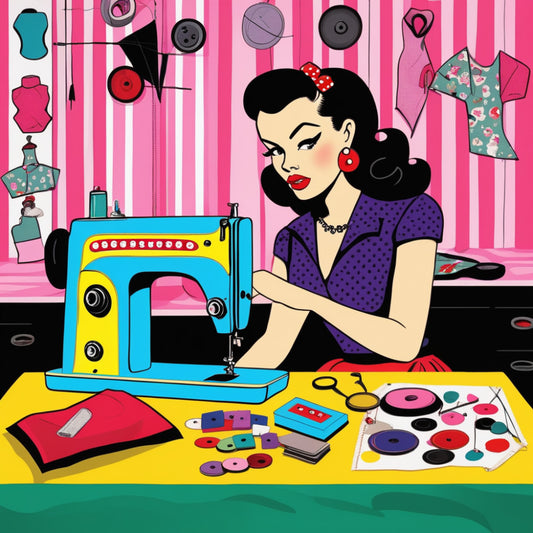 Pop Art Sewing Fabric Panel 97