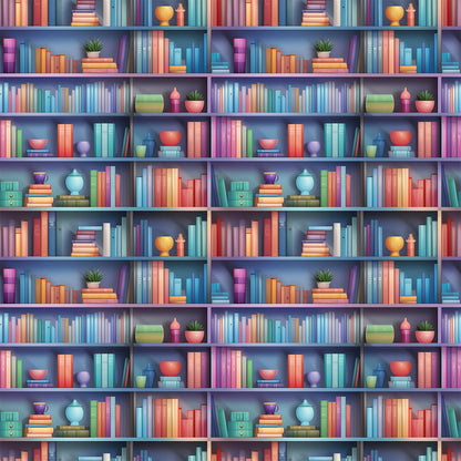 Bookshelf Pattern 4 Quilting Cotton Fabric