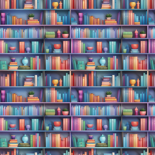 Bookshelf Pattern 4 Quilting Cotton Fabric