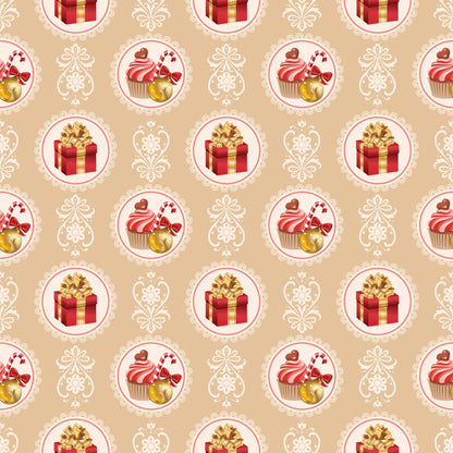 Christmas Love Pattern 4 Quilting Cotton Fabric