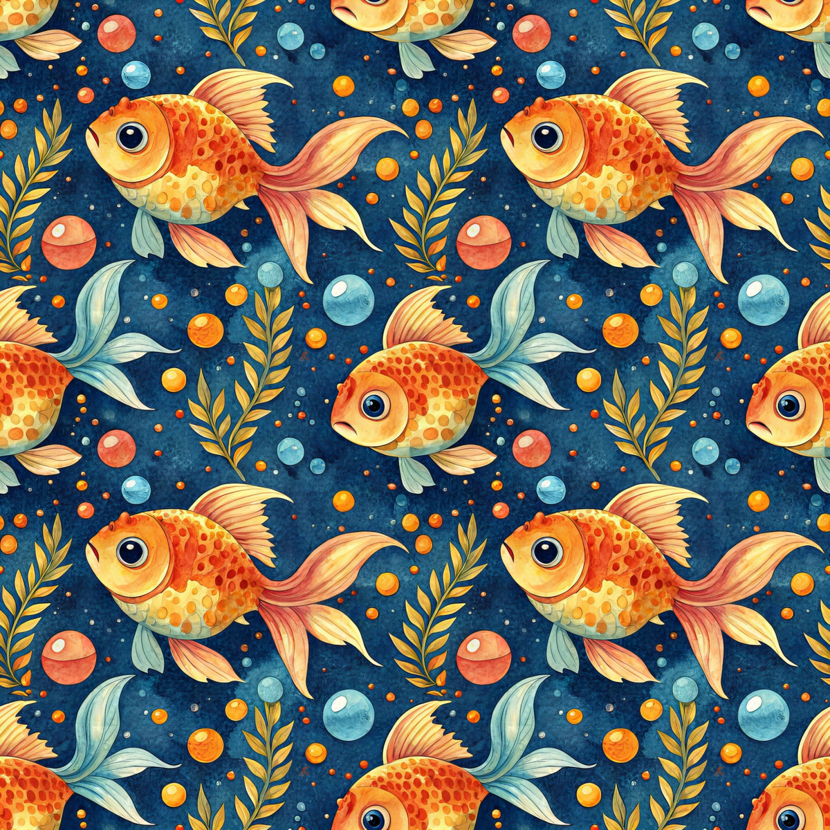 Aquarium Bubbles Pattern 1 Minky Fabric