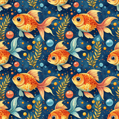 Aquarium Bubbles Pattern 1 Minky Fabric