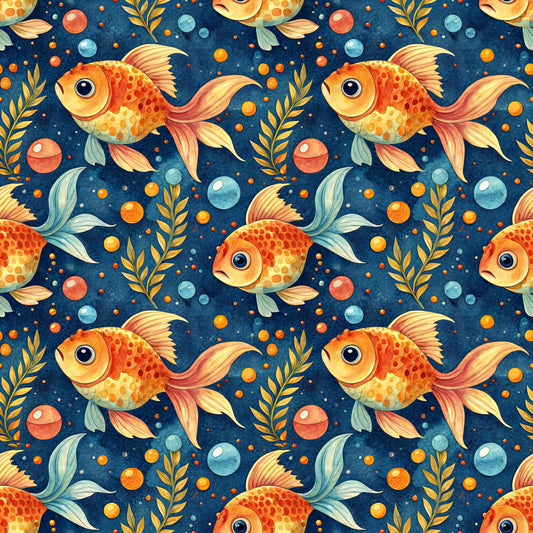 Aquarium Bubbles Pattern 1 Minky Fabric