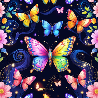 Luminous Wings Pattern 22 Minky Fabric