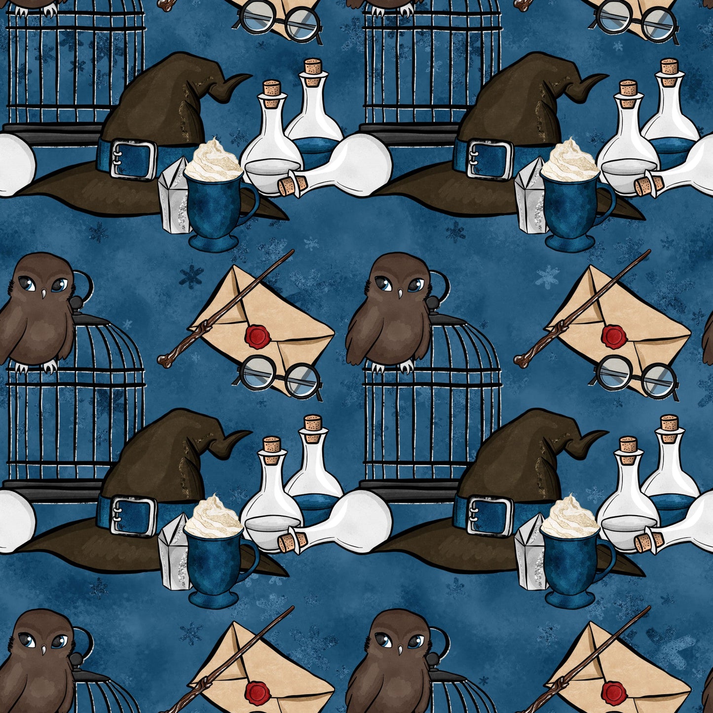 Wizard Magic School Pattern 37 Quilting Cotton Fabric