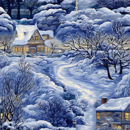 Winter Under the Dawn Pattern 24 Quilting Cotton Fabric