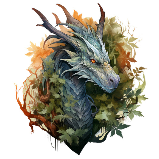 Elemental Dragons Fabric Panel 6