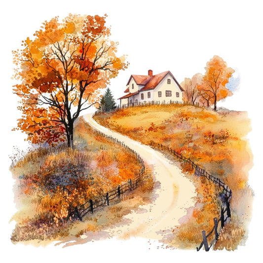 Autumn Landscape Fabric Panel 16