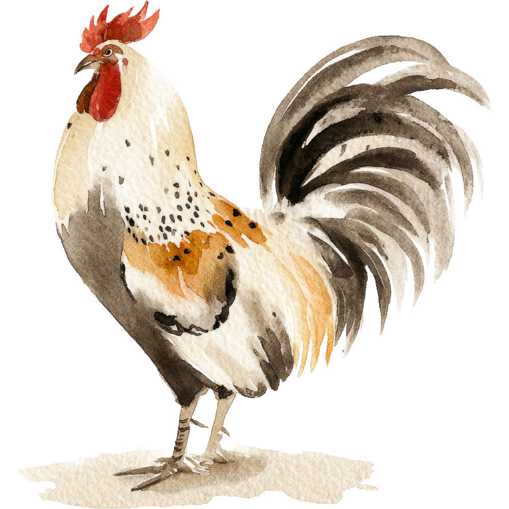 Rustic Barnyard Birds Fabric Panel 14