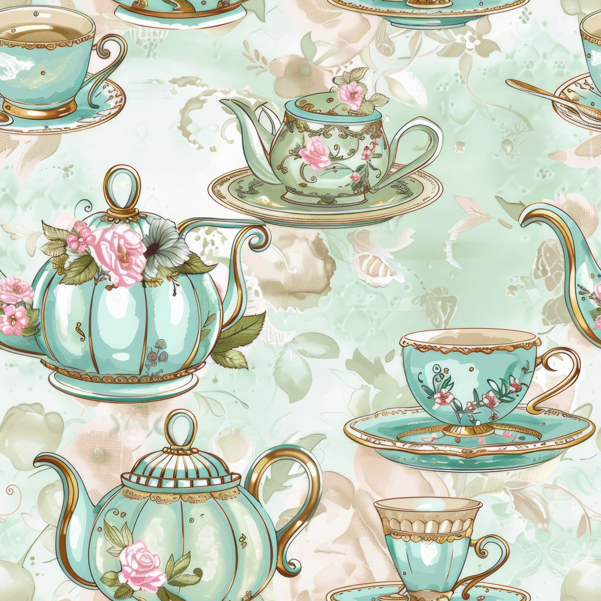 Pastel Porcelain Pattern 10 Minky Fabric