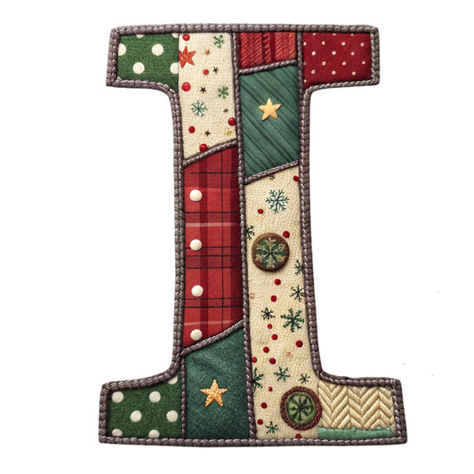 Christmas Patchwork Alphabet Fabric Panel 35