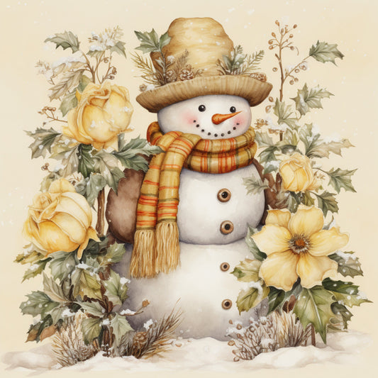 Classic Snowman Fabric Panel 51