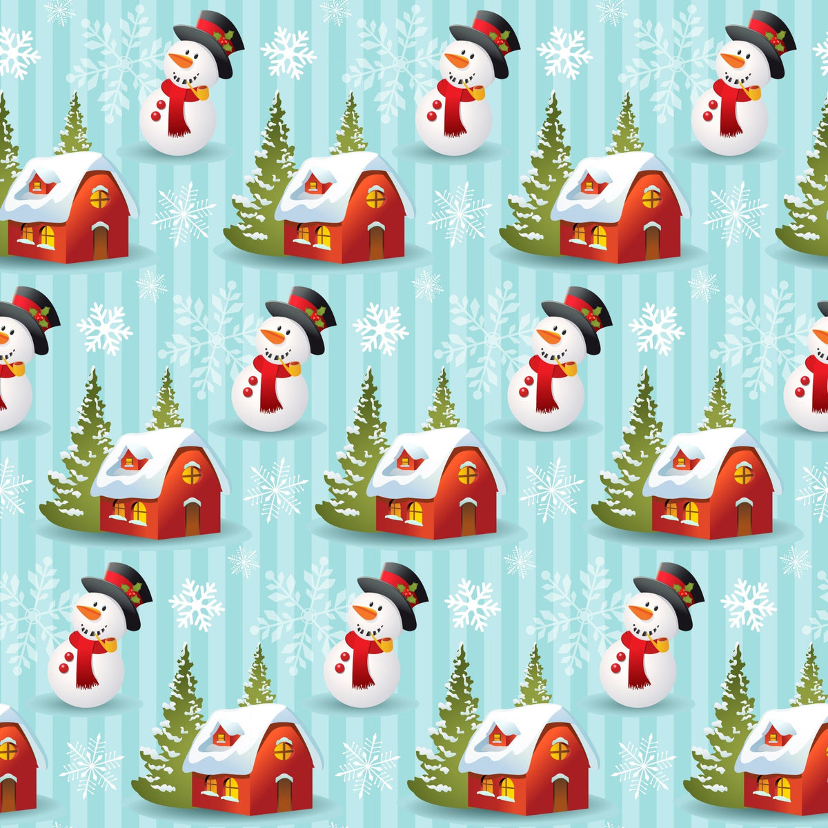 Retro Holiday Cheer Pattern 1 Minky Fabric