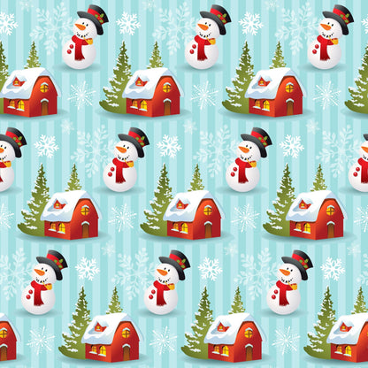 Retro Holiday Cheer Pattern 1 Minky Fabric