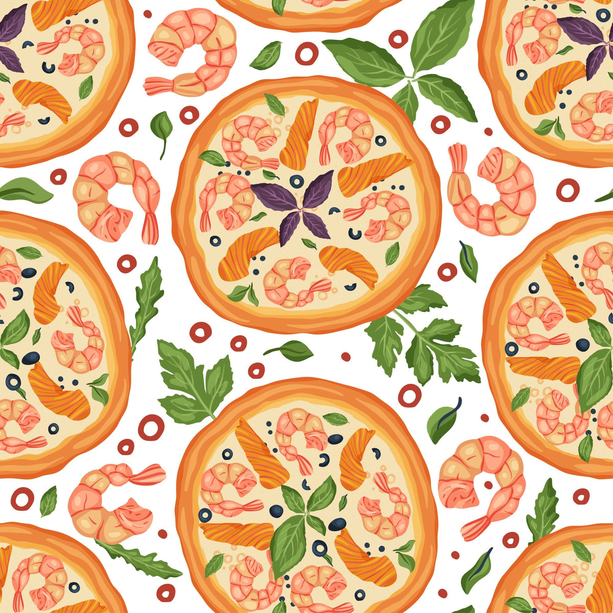 Trattoria Toppings Pattern 1 Minky Fabric