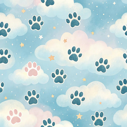 Puppy Prints Pattern 25 Minky Fabric
