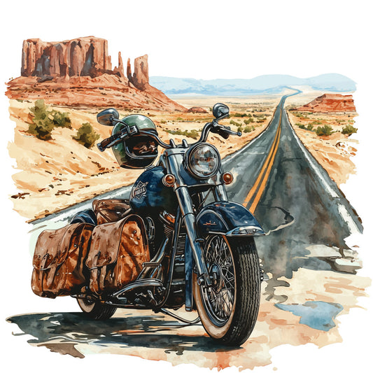 Route 66 Scene Fabric Panel 19
