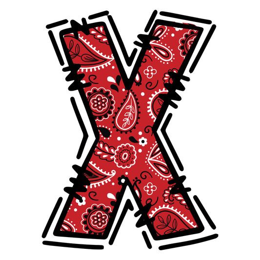 Cowboy Alphabet Fabric Panel 25