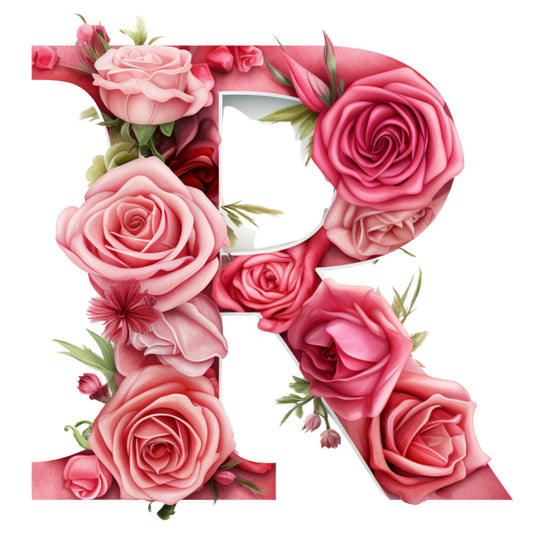 Rose Alphabet Fabric Panel 14