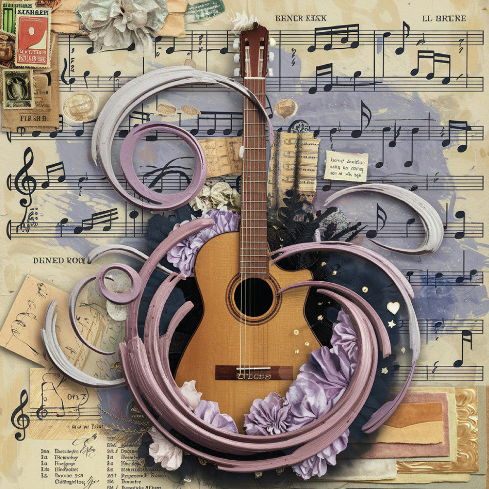 Music Sheet Fabric Panel 16