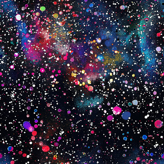 Glitter Paint Splatter Pattern 6 Quilting Cotton Fabric