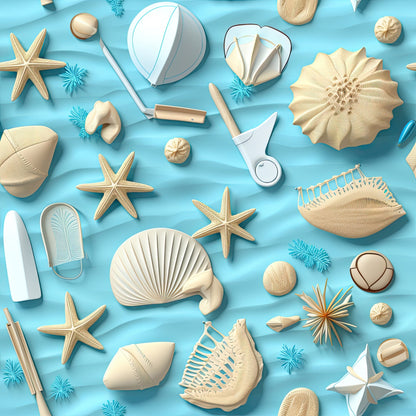 Seashell Shores Pattern 11 Minky Fabric