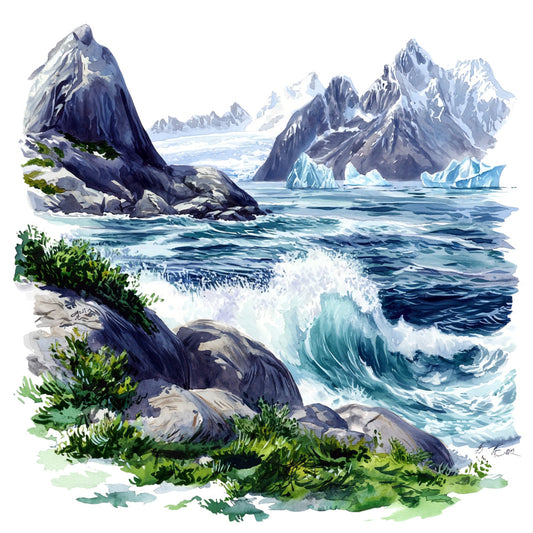 Greenland Landscape Fabric Panel 15