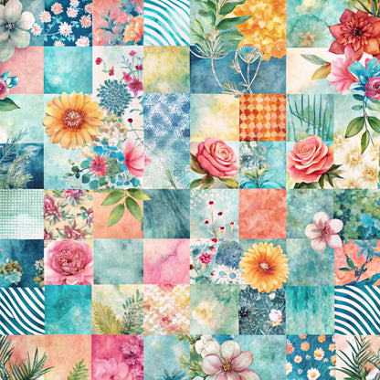 Spring Patchwork Pattern 6 Quilting Cotton Fabric